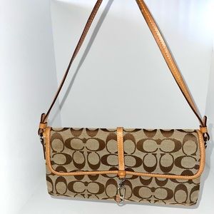 Coach Vintage Y2k Demi Clip Bagguete in Jacquard Print